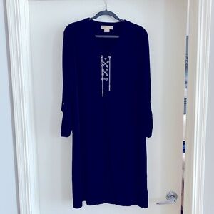 Michael Kors Jersey Dress with Metal Lace-Up Detail.  Size 2X